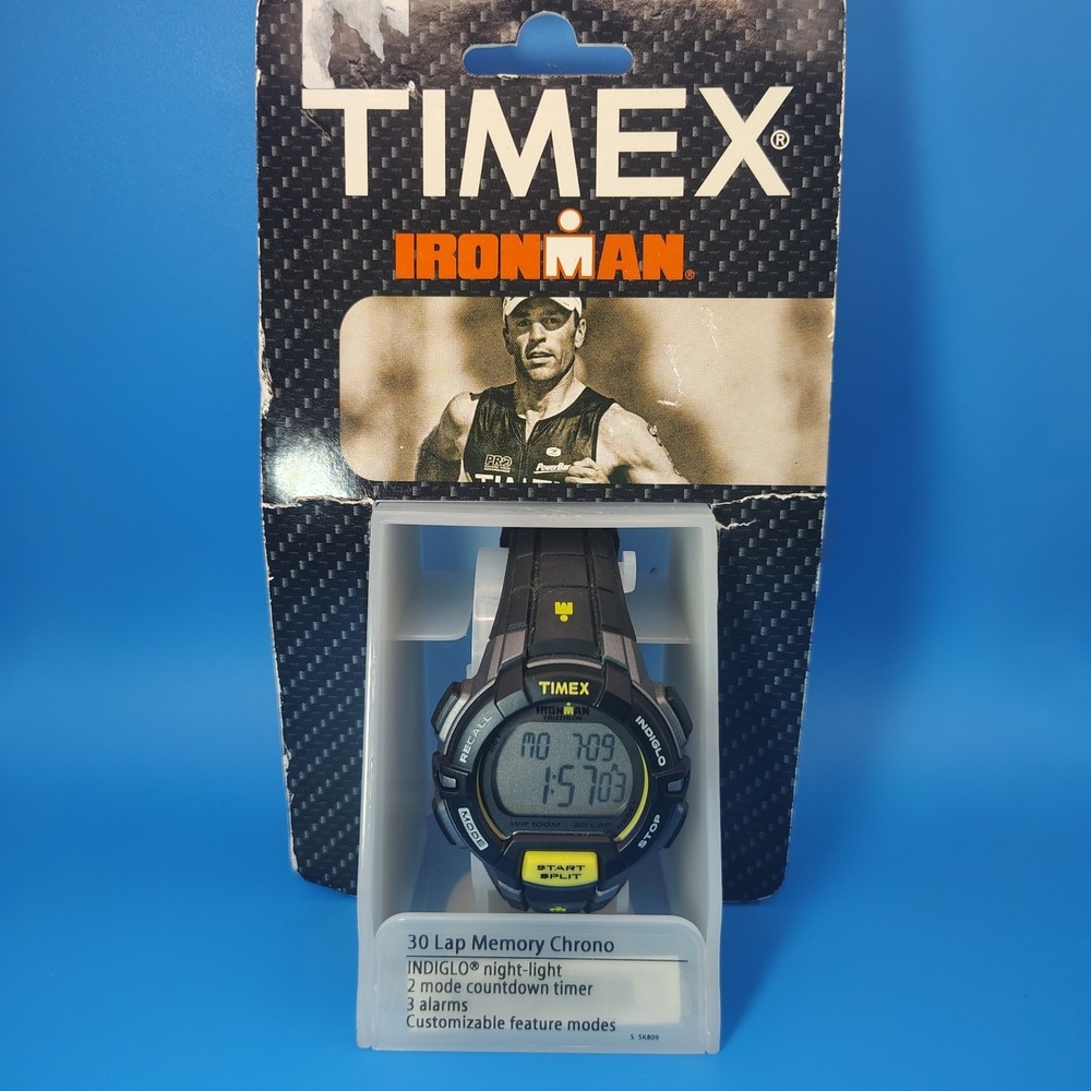 New! Vintage 2015 Timex Iron‎ Man 38mm  Mens Quartz Digital Watch Nos Full Set